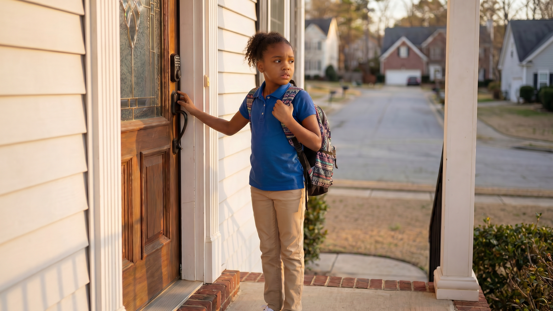 Child locked out after school
